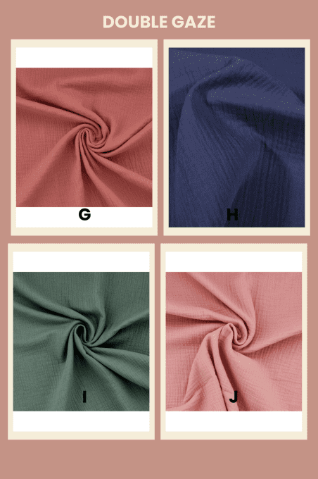 Protège carnet de santé en coton imprimé et double gaze (plusieurs coloris)