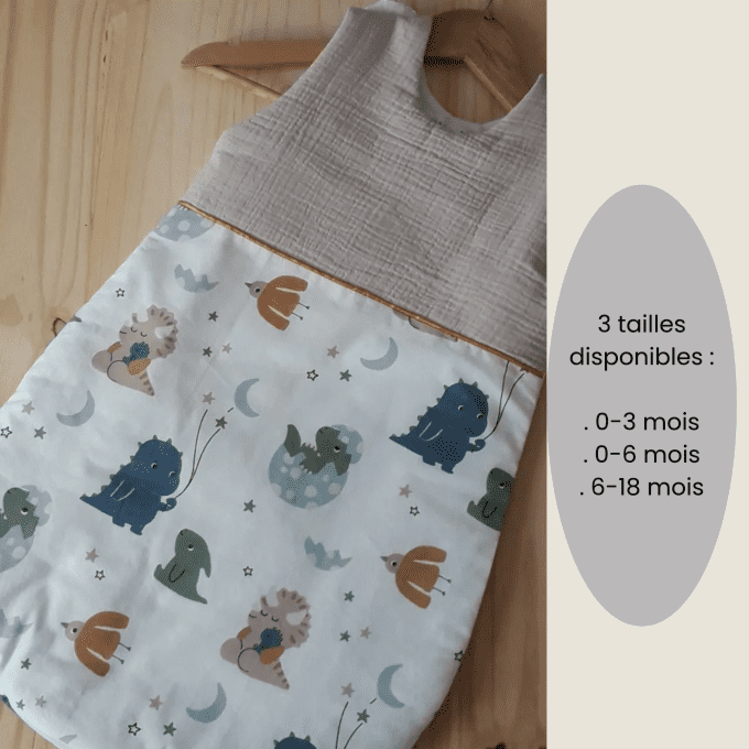 Gigoteuse bébé Dinosaure personnalisée