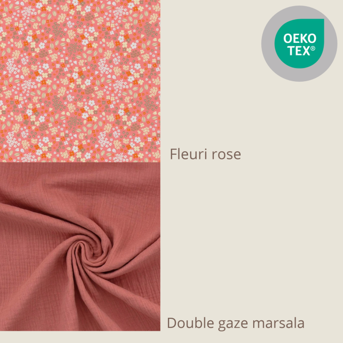 Bavoir bébé fille fleuri personnalisé
