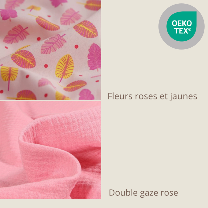 Bavoir bébé fille fleuri personnalisé