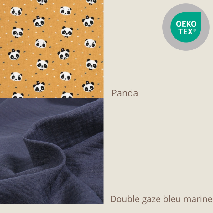 Bavoir bébé animaux coton personnalisé