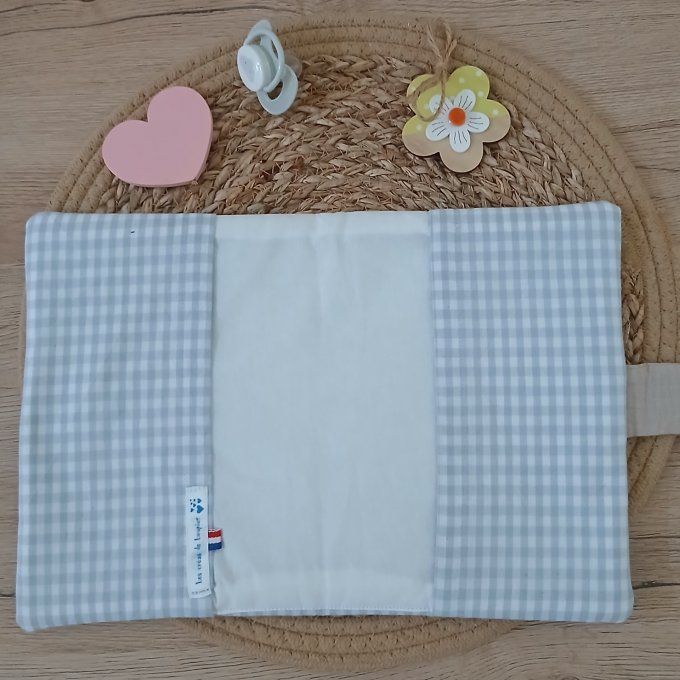 Protège carnet de santé Vichy Rose ou Vichy Bleu
