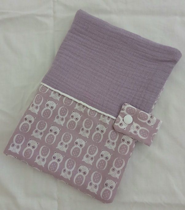 Protège carnet de santé motif hiboux