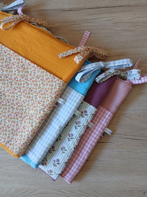 Range doudou personnalisé en vichy rose