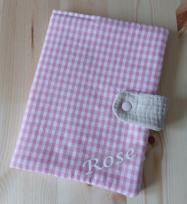 Protège carnet de santé Vichy Rose ou Vichy Bleu
