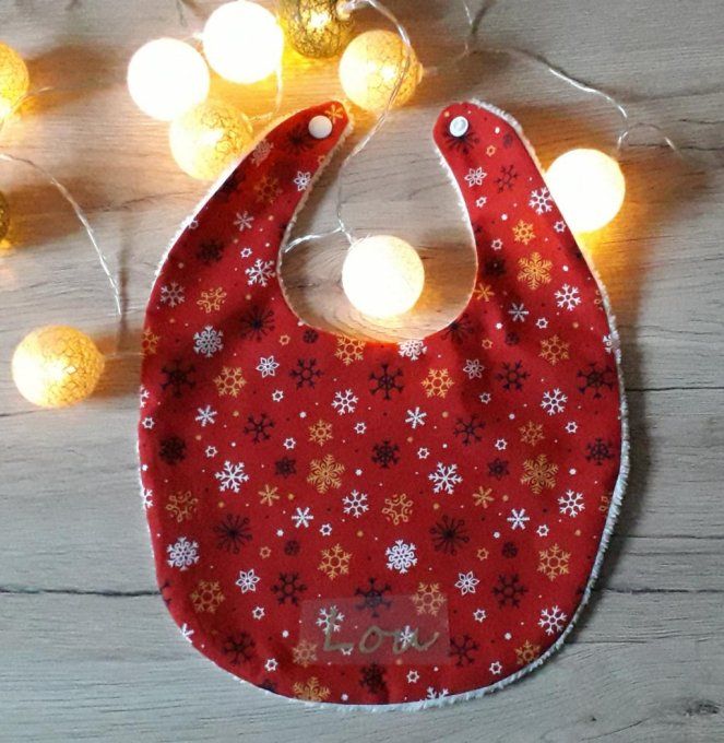 Bavoir de Noël, Bandana de Noël, Etoile de Noël