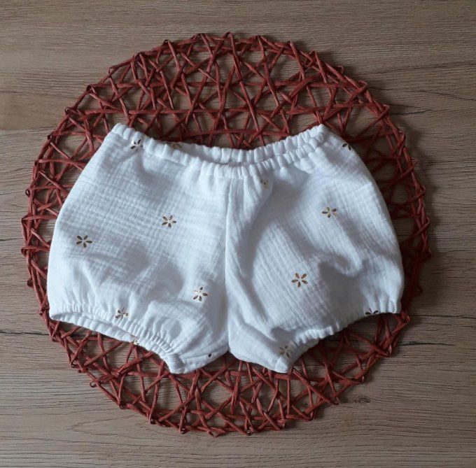 Bloomer bébé cérémonie en double gaze