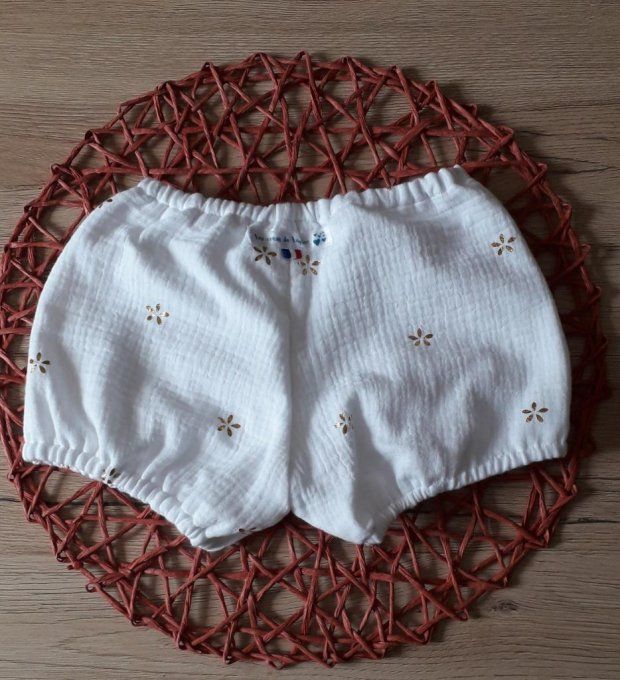 Bloomer bébé cérémonie en double gaze