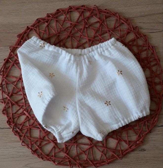 Bloomer bébé cérémonie en double gaze