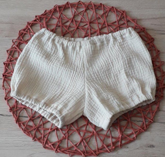 Bloomers bébé unis en double gaze (plusieurs coloris)
