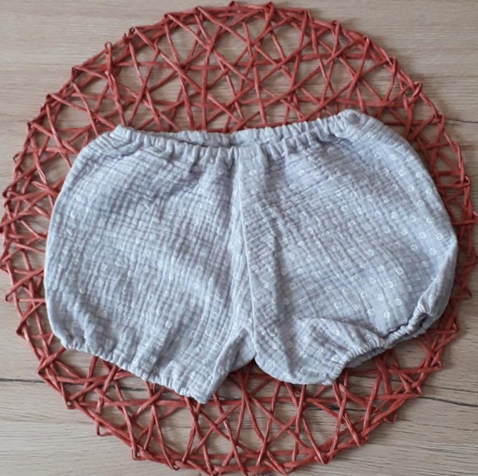 Bloomer bébé à motifs en double gaze