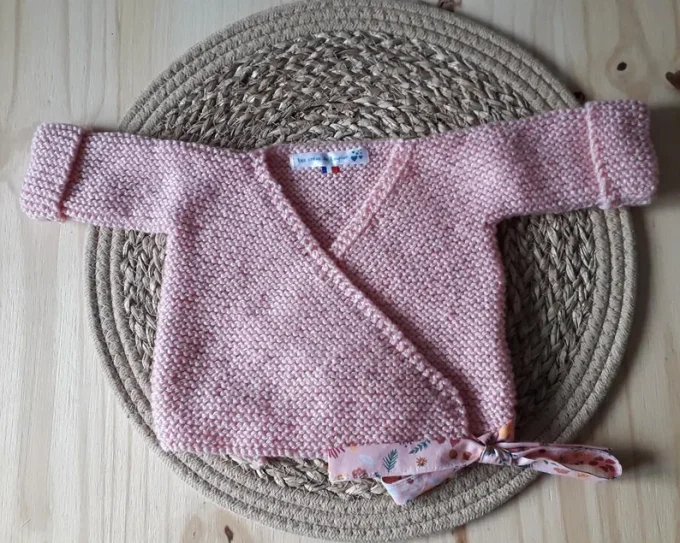 ENSEMBLE EN LAINE ROSE